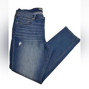 Old Navy Sweetheart Women’s 14 Regular Blue Distressed Jeans Cotton Blend EUC